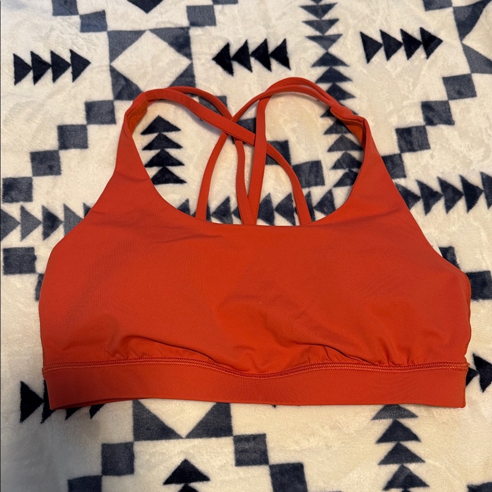Lululemon Athletica Strappy Red Sports Bra
